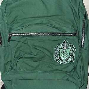 Forest Green Slytherin Backpack with Emblem